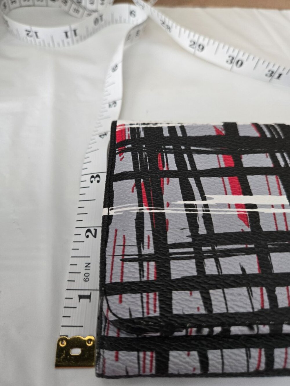 Vera Bradley Black Red White Plaid Long Wallet Continental Organizer - Picture 7 of 10